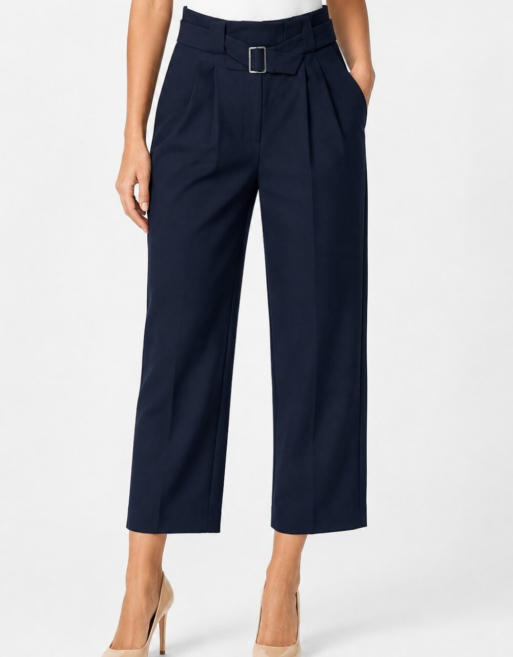💙 Suzy Shier - Navy Pleated Dress Pants with Belt